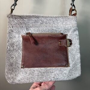 Myra Bag Cowhide Hair Genuine Leather Crossbody Bag